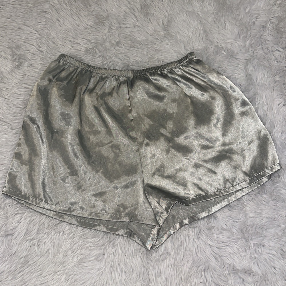 New York & Co Intimates Pajama Shorts PJ Size Medium M Silver Gray